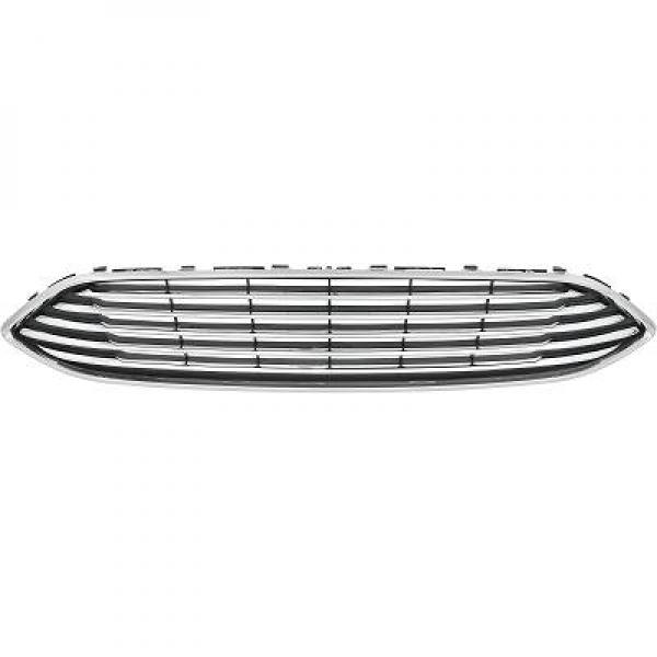 Grille de calandre, noire et chromée, modèle lignée