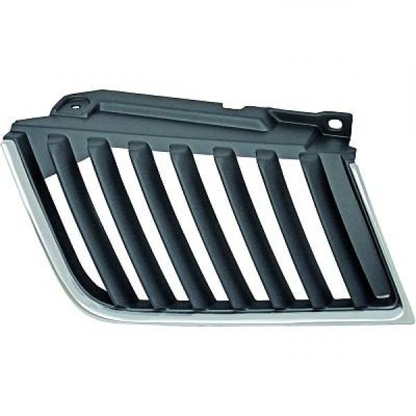 Grille de calandre droite, noire/chromée, modèle 4 wd