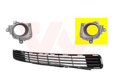 Grille de pare-chocs avant, gauche, avec emplacement antibrouillard