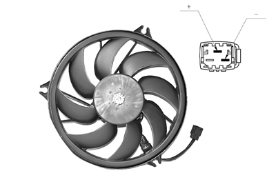 motoventilateur, modéle avec climatisation, avec connecteur rectangulaire