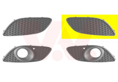 Grille de pare-chocs avant, gauche, sans emplacement antibrouillard
