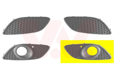 Grille de pare-chocs avant, gauche, avec emplacement antibrouillard