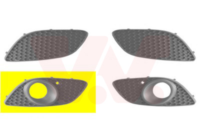 Grille de pare-chocs avant, droite, avec emplacement antibrouillard