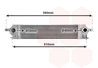 Turbocooler (intercooler) 2.0 dci -12/10 654x157x50