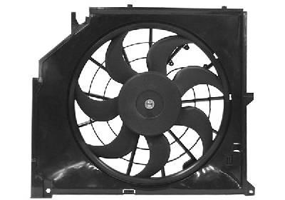 Cadre avec hélice et moteur ventilateur, modèle essence, entre le moteur et le radiateur