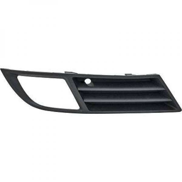 Grille de pare-chocs avant, droite,  forme triangulaire, avec emplacement antibrouillard