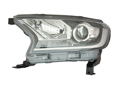 Phare avant gauche, fond noir, lampes h11+hb3