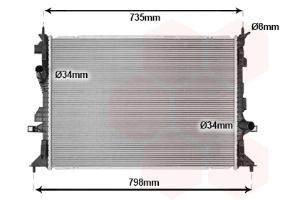 Radiateur essence 1.0 ecoboost mt 670x470x16