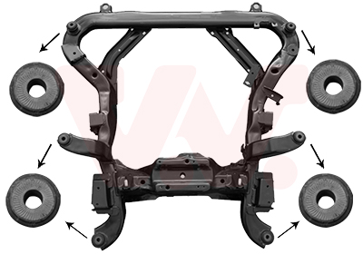 Berceau avant support moteur