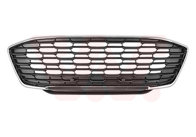 Grille de calandre, noire, cadre chromé
