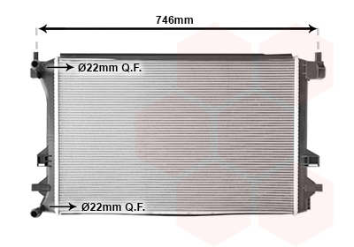 Radiateur pour intercooler refroidi eau 1.0 tfsi 645x30x410