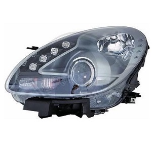 Phare avant gauche, bi-xénon, fond chromée, réglage électrique, avec led