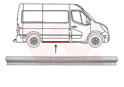 Bas de caisse droit, Empattement court: 3182mm