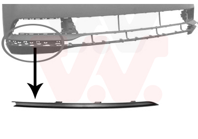 Enjoliveur de pare-chocs avant droit, noir