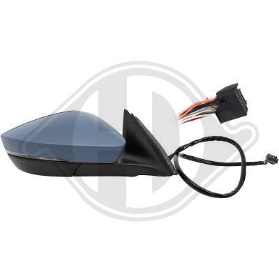 Rétroviseur droit, à peindre, rabattable électriquement, chauffant, avec éclairage au sol, avec assistance angle mort, avec fonction mémoire