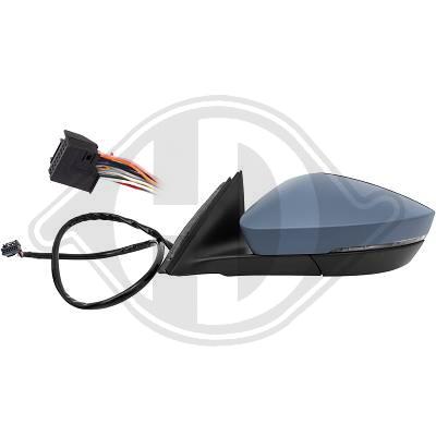 Rétroviseur gauche, à peindre, rabattable électriquement, chauffant, avec éclairage au sol, avec assistance angle mort, avec fonction mémoire