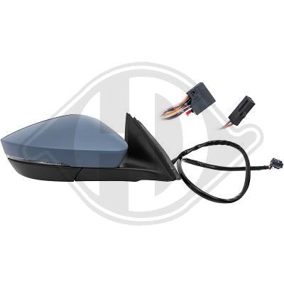 Rétroviseur droit, à peindre, rabattable électriquement, chauffant, avec éclairage au sol, avec assistance angle mort