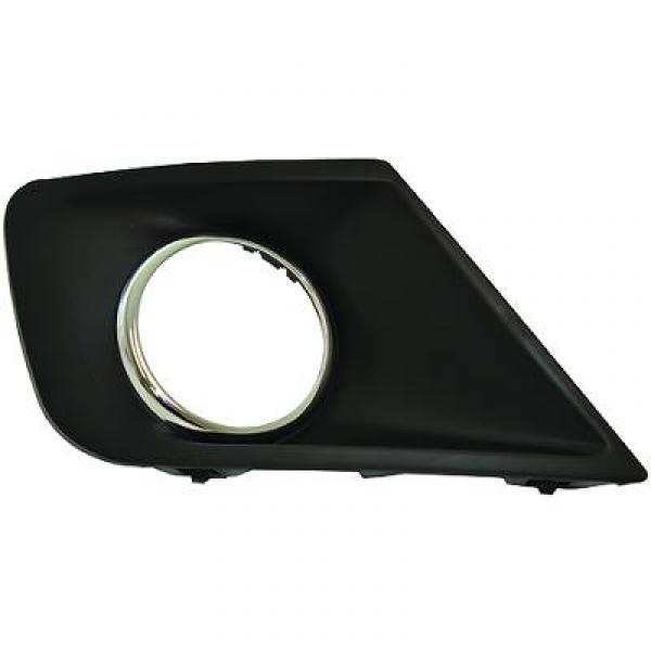 Grille de pare-chocs avant gauche, avec emplacement antibrouillard, jonc chromée