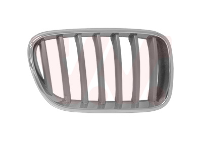 Grille calandre droite, chromé avec cadre chromée