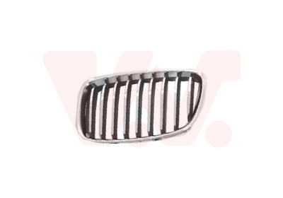 Grille calandre gauche, noire et chromée
