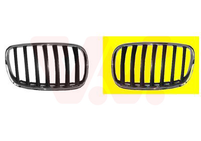 Grille calandre gauche, modèle titane/chromée