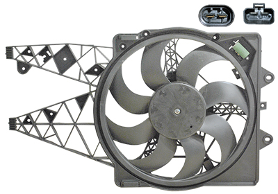 Cadre avec hélice et moteur ventilateur, modèle 1.4I 16V Turbo avec climatisation