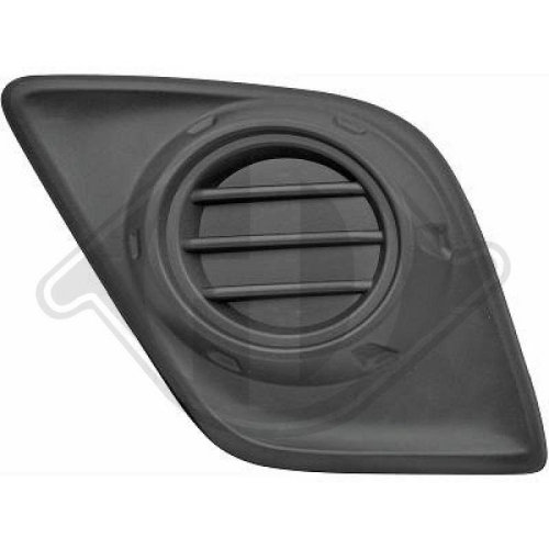 Grille de pare-chocs avant gauche, noire, sans emplacement antibrouillard