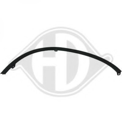 Moulure d'aile avant droite, noire mat