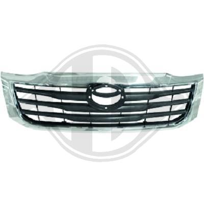 Grille de calandre, noire et chromée