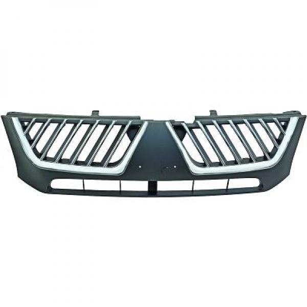 Grille de calandre, chromée/noire