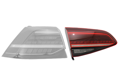 Feu arrière gauche, sur hayon, led, rouge foncé, modèle 3/5 portes