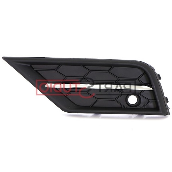 Grille de-pare chocs avant gauche, avec emplacement radars, avec moulure chromée