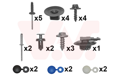 Kit agrafes de pare-chocs arrière, modèle 5 portes