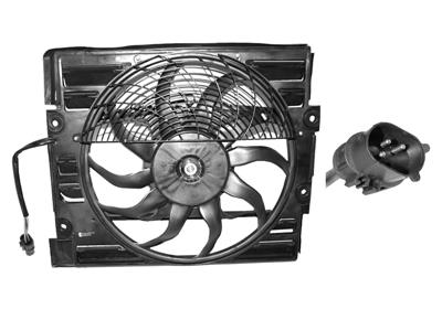 Cadre avec hélice et moteur ventilateur, modèle avec climatisation