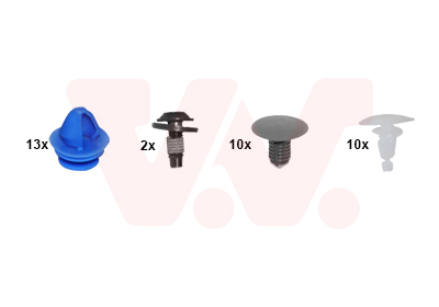 Kit agrafes de capot moteur