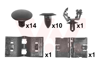 Kit agrafes de capot moteur