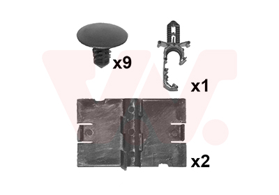 Kit agrafes de capot moteur