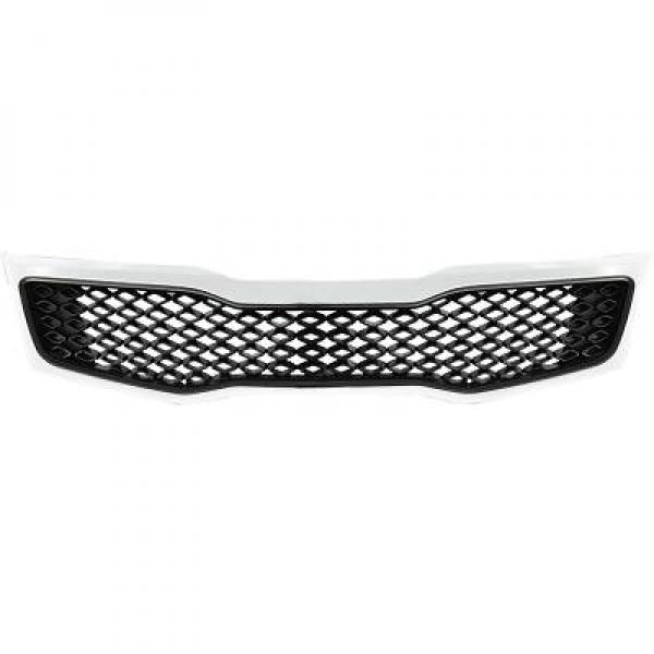 Grille de calandre, noire et chromée