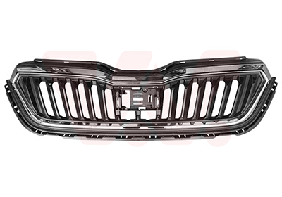 Grille de calandre, noire avec cadre chromée