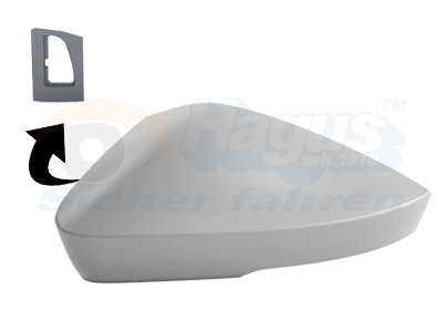 Coquille de rétroviseur gauche, à peindre, pour véhicules avec assistance changement de voie (Side Assist)