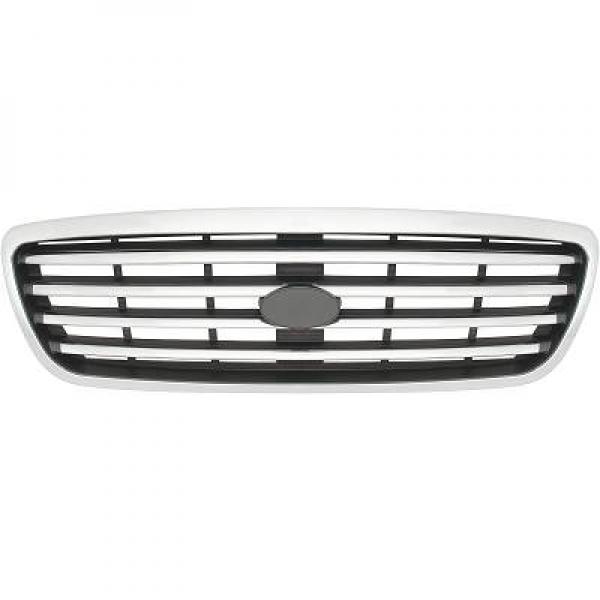 Grille de calandre, chromée et noire