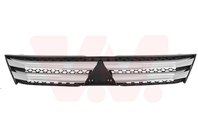 Grille de calandre, noire, avec moulure chromée