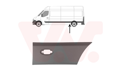 Moulure arriere gauche, (petite moulure), avec emplacement feu