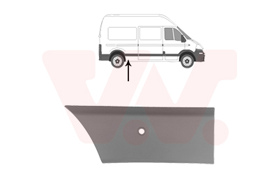 Moulure arriere droite, (petite moulure), avec emplacement radars