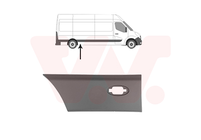 Moulure arriere droite, (petite moulure), avec emplacement feu
