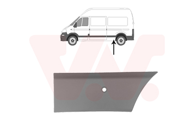 Moulure arriere gauche, (petite moulure), avec emplacement radars