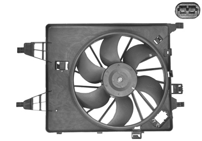 Moteur ventilateur, avec cadre et hélice, pour véhicules avec système de climatisation