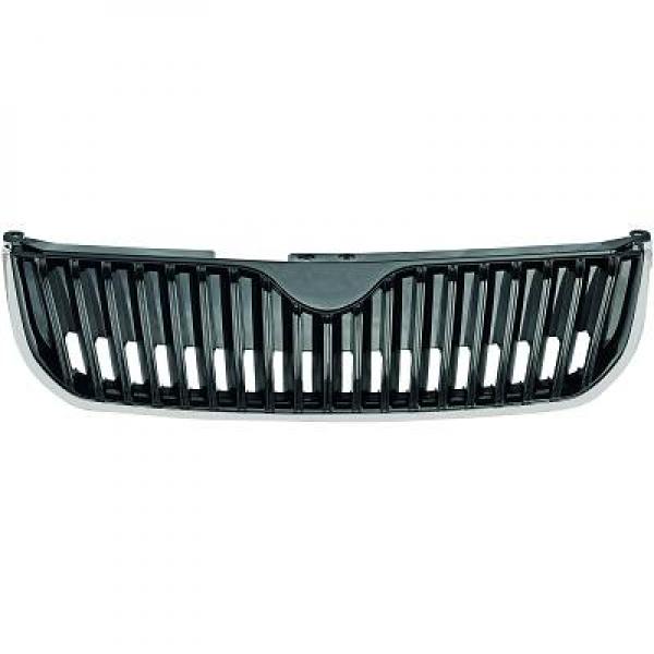 Grille de calandre, noire et chromée
