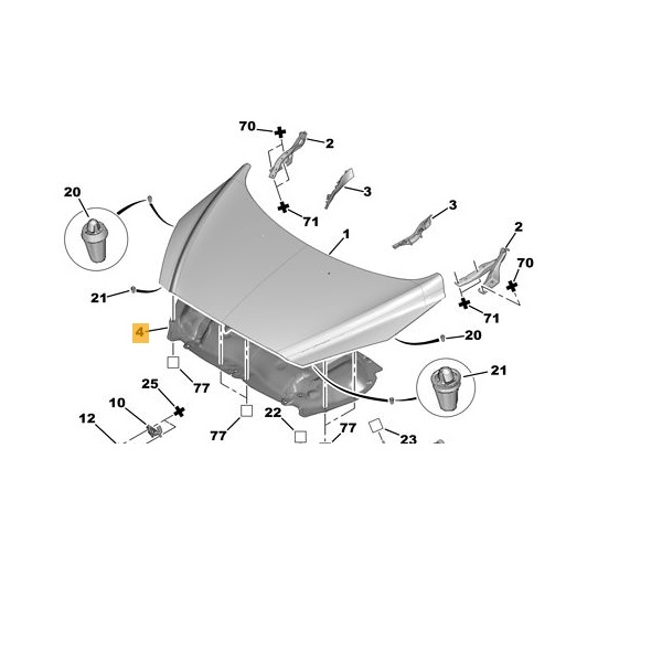 Insonorisant de capot moteur