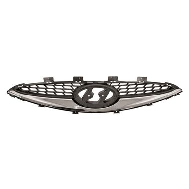 Grille de calandre, noire, avec moulure chromée